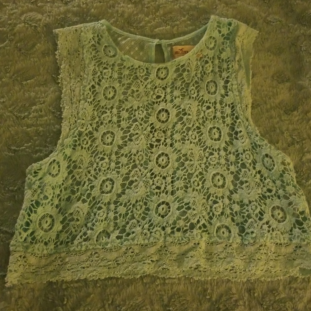 Hollister Lace Mint Crop Top